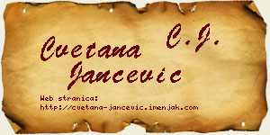 Cvetana Jančević vizit kartica